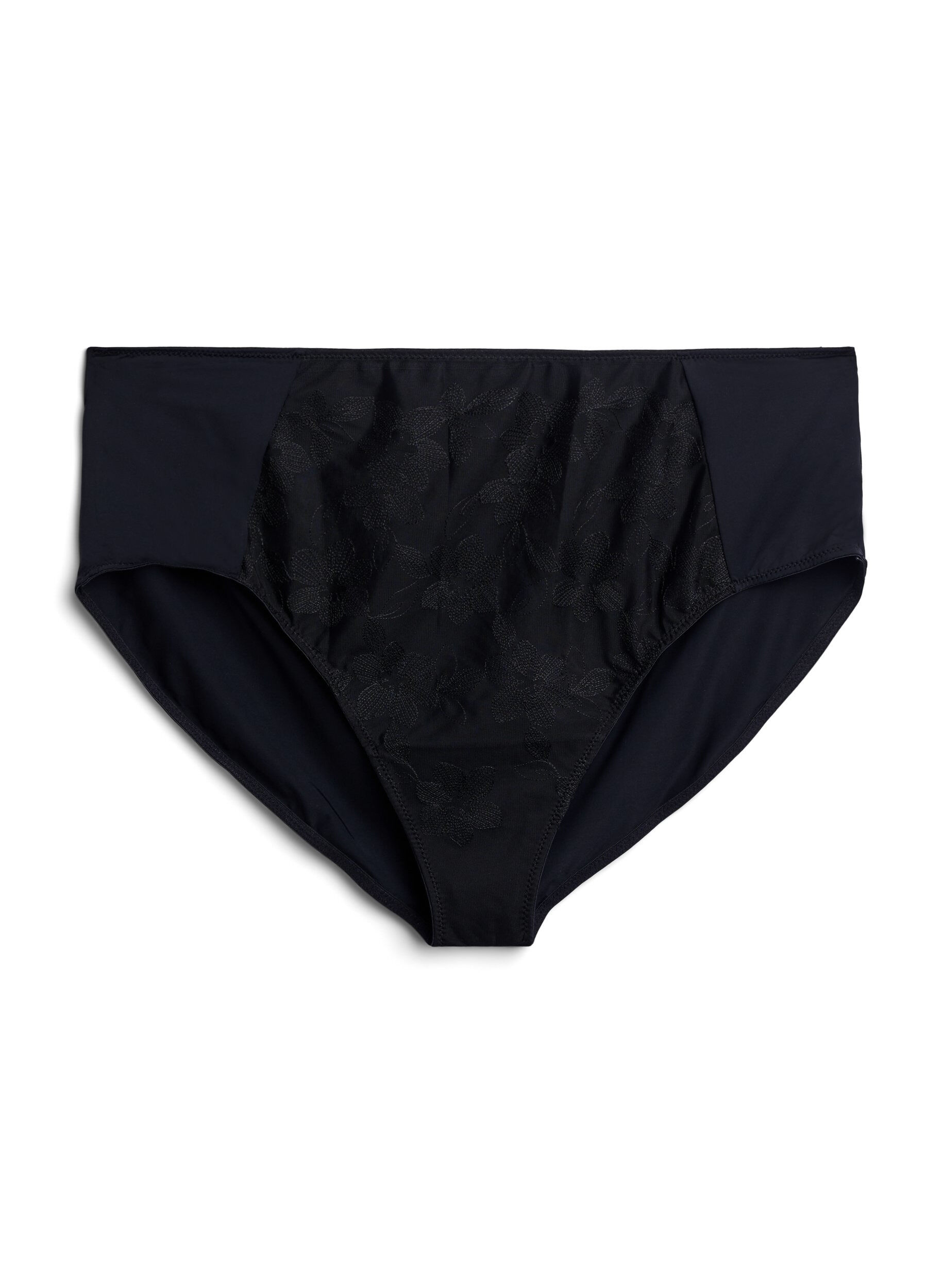 Mikrokuitupikkuhousut verkkokankaalla ja kirjailuilla