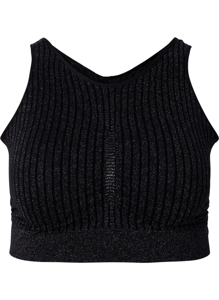 Saumattomat rintaliivit kimalteella, Black w. Lurex, Packshot image number 0