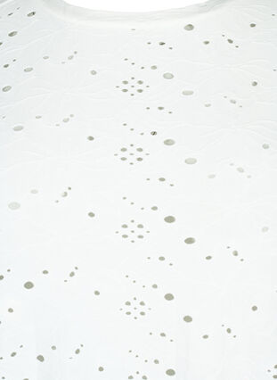 Pitkähihainen reikäkuvioitu pusero, Bright White, Packshot image number 2