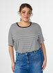 T-paita TENCEL&trade; Lyocellista ja raidoilla, Valkoinen, Model image number 0