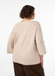 Neulottu pusero pienill&auml; brodeeratuilla kuvioilla, Beige, Model image number 2
