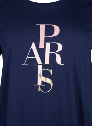 Puuvillainen T-paita tekstipainatuksella, Medieval B. w. Paris, Packshot image number 2