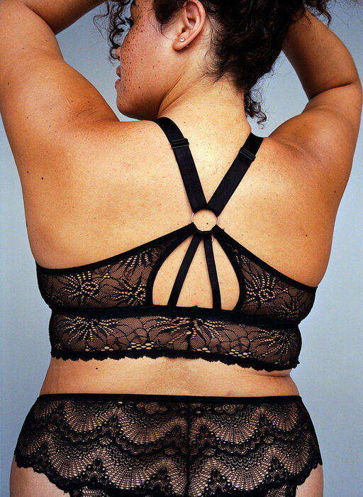 Koristeellinen rintaliivi takana olevalla yksityiskohdalla, Black, Image image number 1