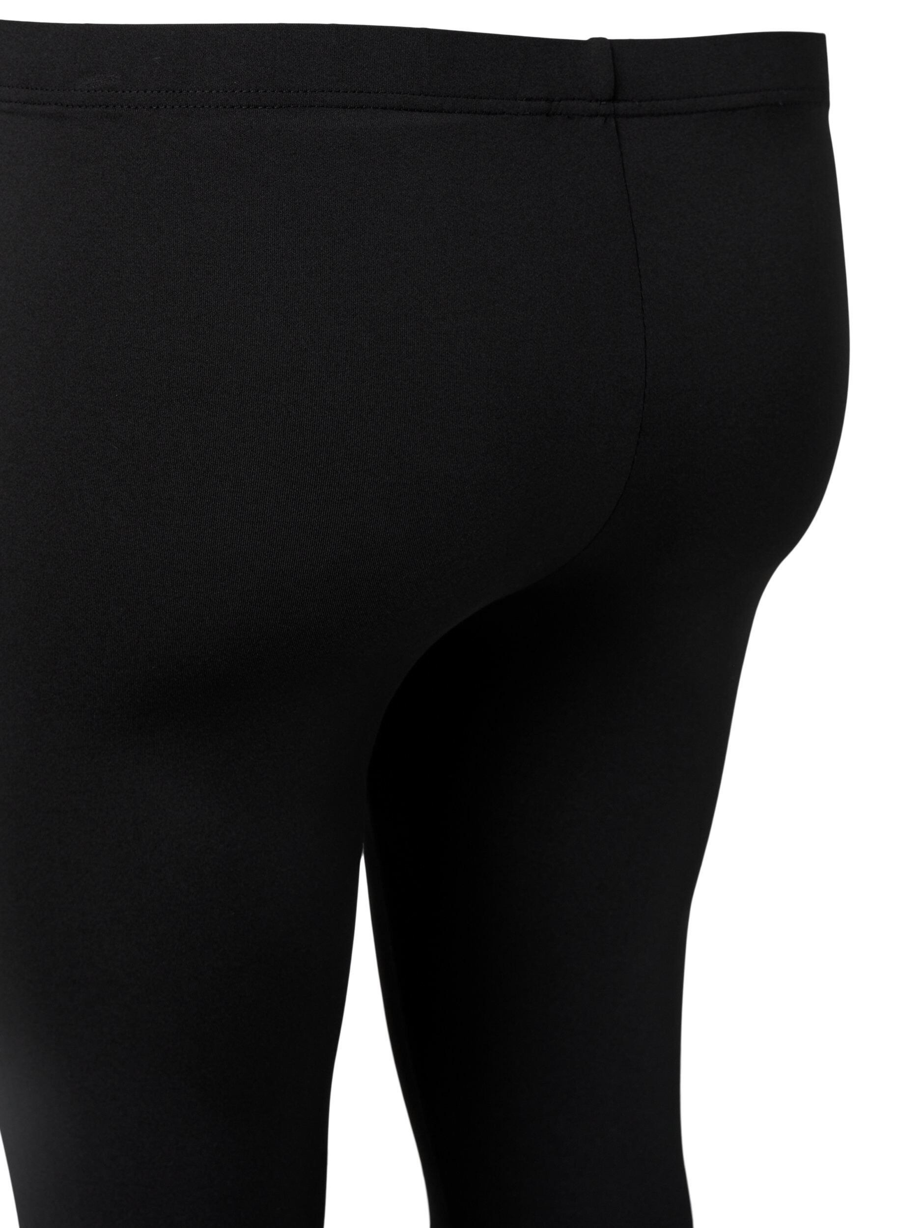 Zizzi 2-pack &frac34;-pituiset leggingsit, Musta, Packshot image number 3