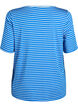 T-paita TENCEL&trade; Lyocellista ja raidoilla, Sininen, Packshot image number 1