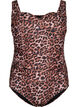 Uimapuku, jossa on laskokset ja pehmustetut kupit, Leopard, Packshot image number 0