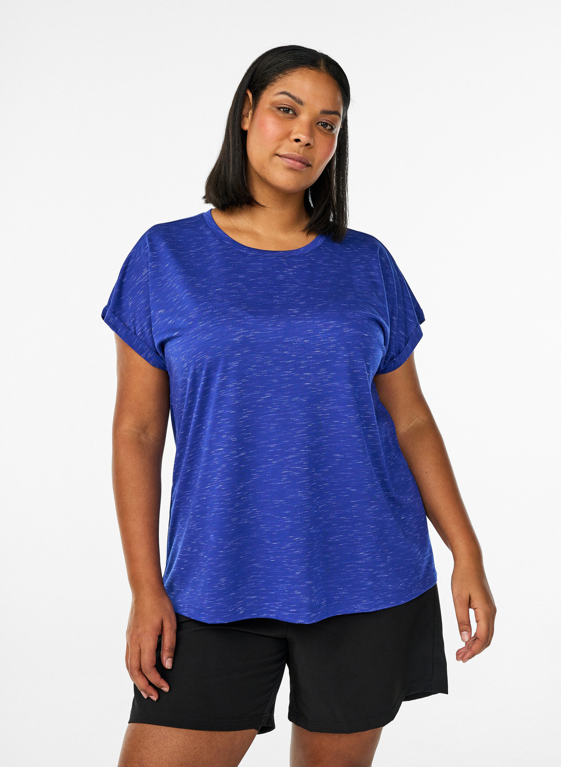 Rento treenipaita lyhyill&auml; hihoilla, Violetti, Model