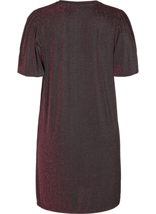 Kimaltava mekko lyhyillä pallohihoilla , Pink, Packshot image number 1