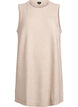 Lyhyt hihaton neulemekko, Beige, Packshot image number 0