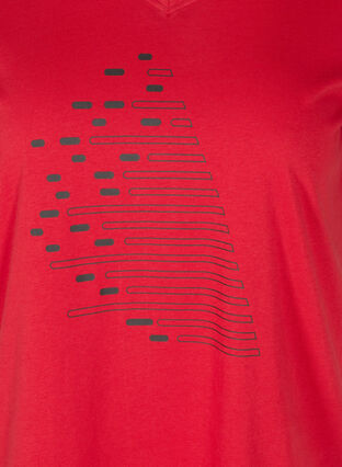 Puuvillainen t-paita treeniin painatuksella, Haute Red, Packshot image number 2
