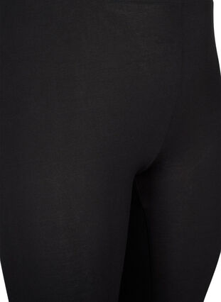 3/4-pituiset leggingsit viskoosista rusetilla, Black, Packshot image number 2