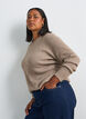 Melange-neulepusero py&ouml;re&auml;ll&auml; p&auml;&auml;ntiell&auml;, Beige, Model image number 0