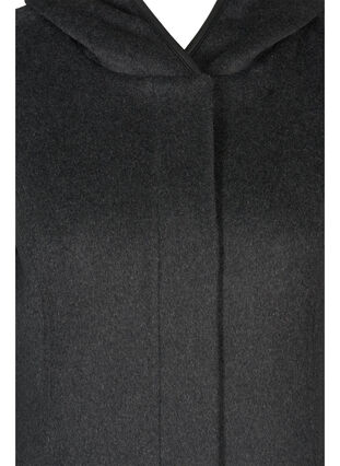 Villainen takki hupulla, Dark Grey Melange, Packshot image number 2
