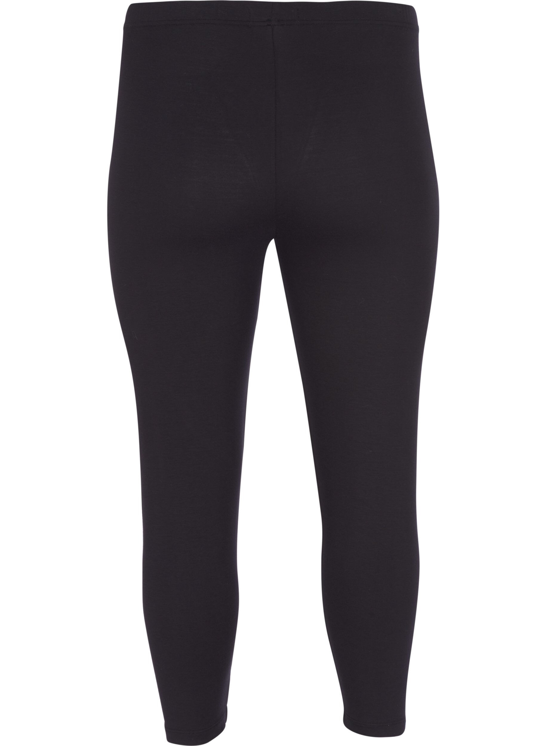 Zizzi3/4-pituiset viskoosileggingsit, Musta, Packshot image number 1