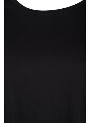 Puuvillainen t-paita 3/4-hihoilla, Black LOUNGE, Packshot image number 2