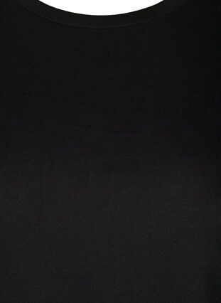 Yksivärinen pusero 3/4-hihoilla , Black, Packshot image number 2
