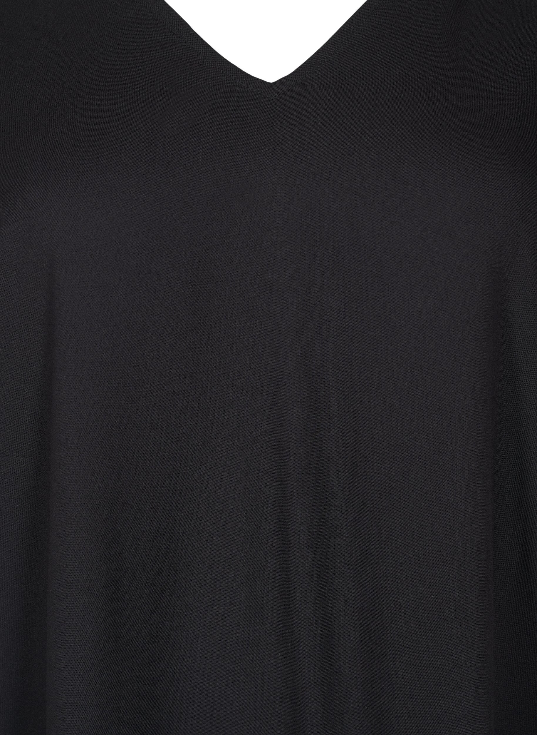 Zizzi Rantamekko viskoosista olkayksityiskohdilla, Musta, Packshot image number 2