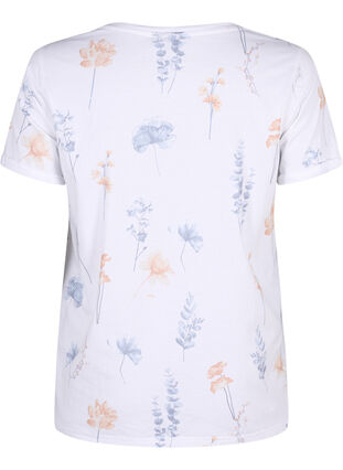 Kukkakuvioitu T-paita luomupuuvillaa, Bright W. AOP Flower, Packshot image number 1