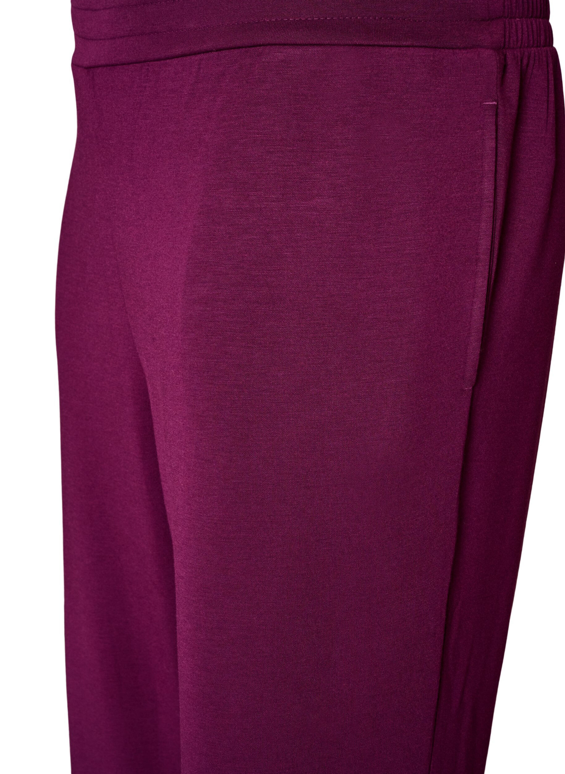 ZizziJerseyhousut korkealla vy&ouml;t&auml;r&ouml;ll&auml; ja taskuilla, Violetti, Packshot image number 2