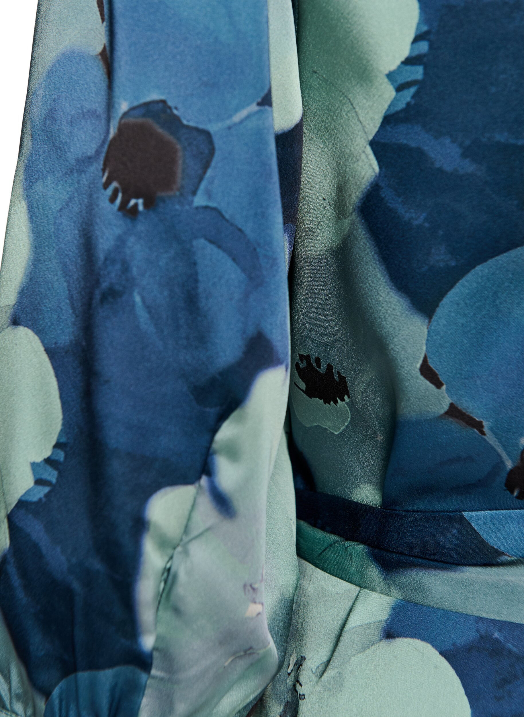 Zizzi Kukkakuvioinen kietaisumekko 3/4-hihoilla, Mixed colours, Packshot image number 3