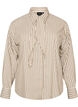Raidallinen paita irrotettavalla kaulanauhalla, Beige, Packshot image number 0