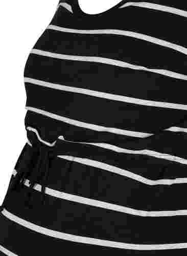Raidallinen äitiysmekko viskoosia, Black Grey Stripe, Packshot image number 2