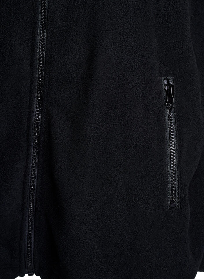 Fleecetakki taskuilla, Musta, Packshot image number 3