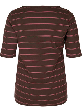 Raidallinen t-paita puuvillaa ribbauksella, Mole Stripe, Packshot image number 1
