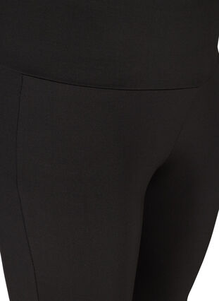 Yksiväriset leggingsit vetoketjulla , Black, Packshot image number 2