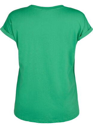 Lyhythihainen puuvillasekoitteinen T-paita, Kelly Green, Packshot image number 1
