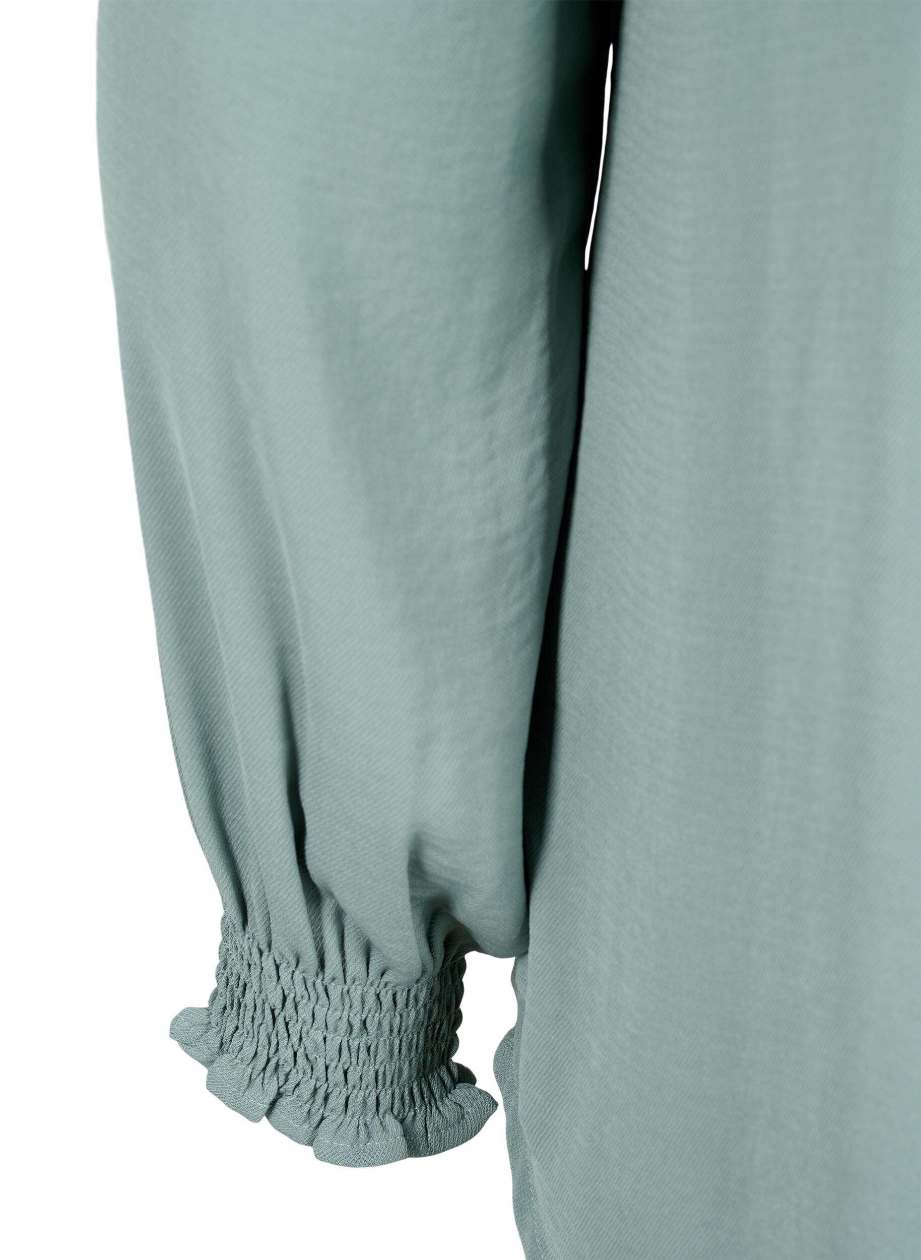 Zizzi Pusero, jossa on laskokset ja V-p&auml;&auml;ntie, Chinois Green, Packshot image number 3