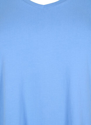 Yksivärinen perus t-paita puuvillasta, Blue Bonnet, Packshot image number 2