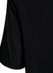 Lyhythihainen viskoosipusero, Musta, Packshot image number 3