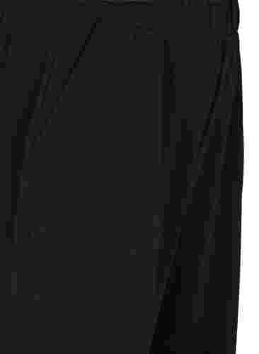 Kropatut housut leveillä lahkeilla, Black, Packshot image number 2