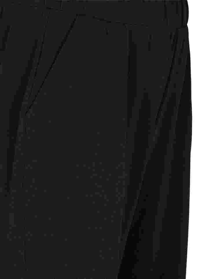Kropatut housut leveillä lahkeilla, Black, Packshot image number 2
