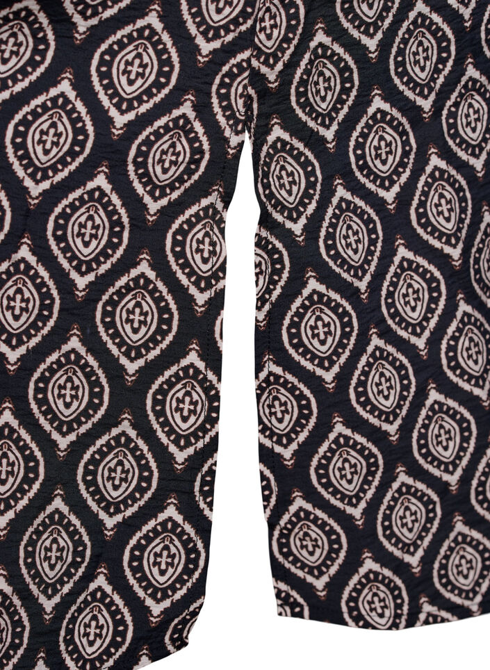 Viskoosimekko, jossa on V-p&auml;&auml;ntie, Sininen, Packshot image number 3