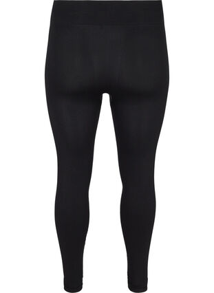 Yksiväriset saumattomat pitkät alushousut, Black, Packshot image number 1