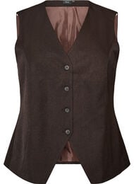 Waistcoat with button closure, Brown