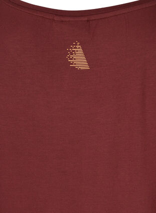T-paita treeniin printillä rinnassa, Tawny Port, Packshot image number 3