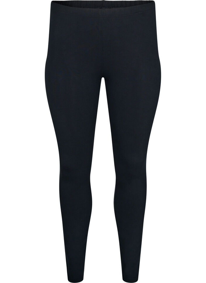 Perusleggingsit extrapitk&auml;ll&auml; lahkeella, Musta, Packshot image number 0