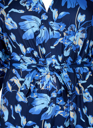 Äitiyskimono 3/4-hihoilla, Blue Flower Print, Packshot image number 2