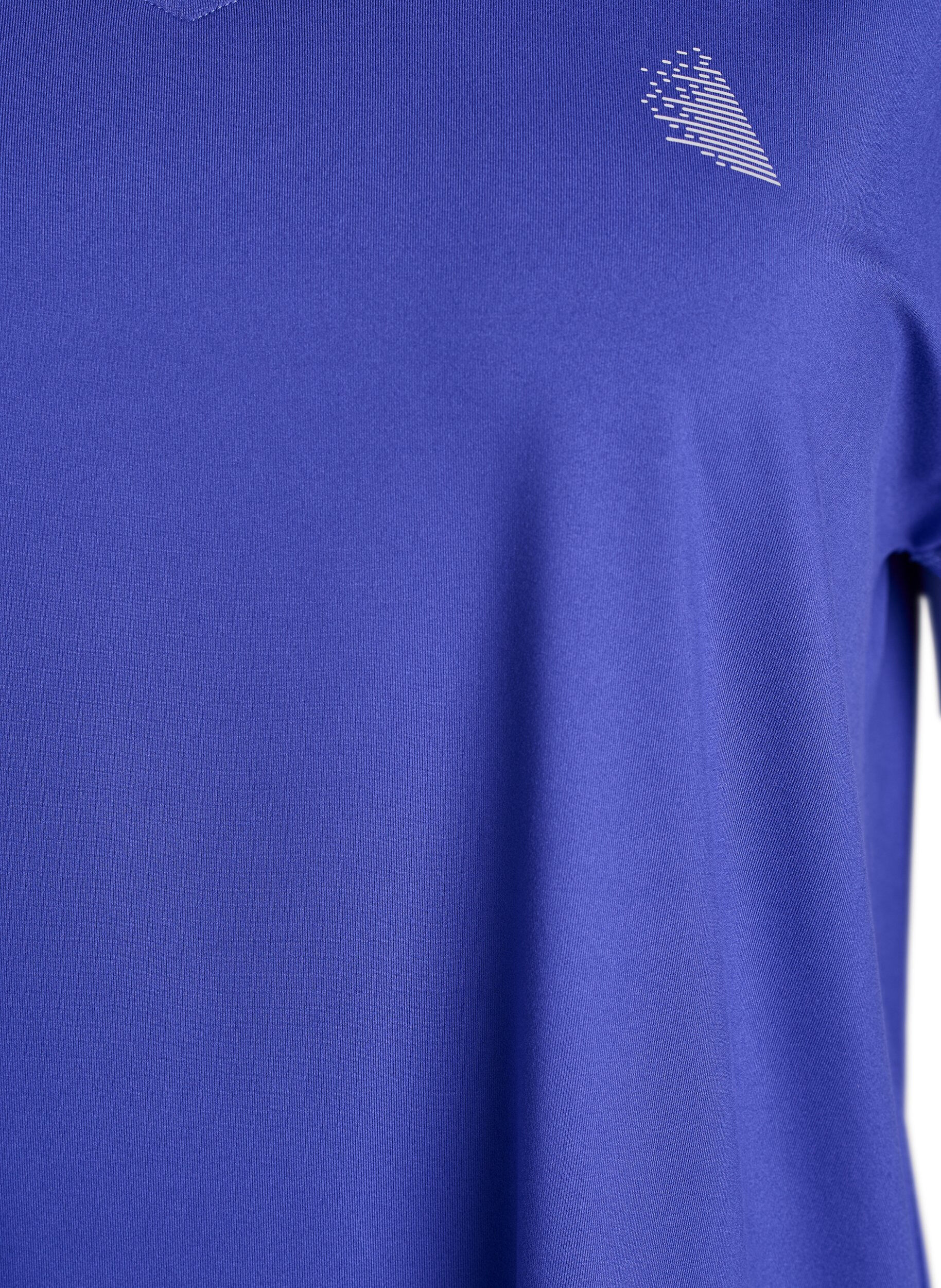 ZizziLyhythihainen t-paita treeniin v-aukolla, Violetti, Packshot image number 2