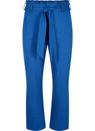 Korkeavyötäröiset housut, joissa röyhelöitä ja solmimisnauha, Blue Quartz