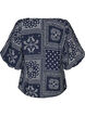 Viskoosipusero paisley-kuviolla ja pallohihoilla, Sininen, Packshot image number 1