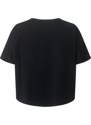 Puuvillainen treeni-t-paita painatuksella, Black w. Work For It, Packshot image number 1