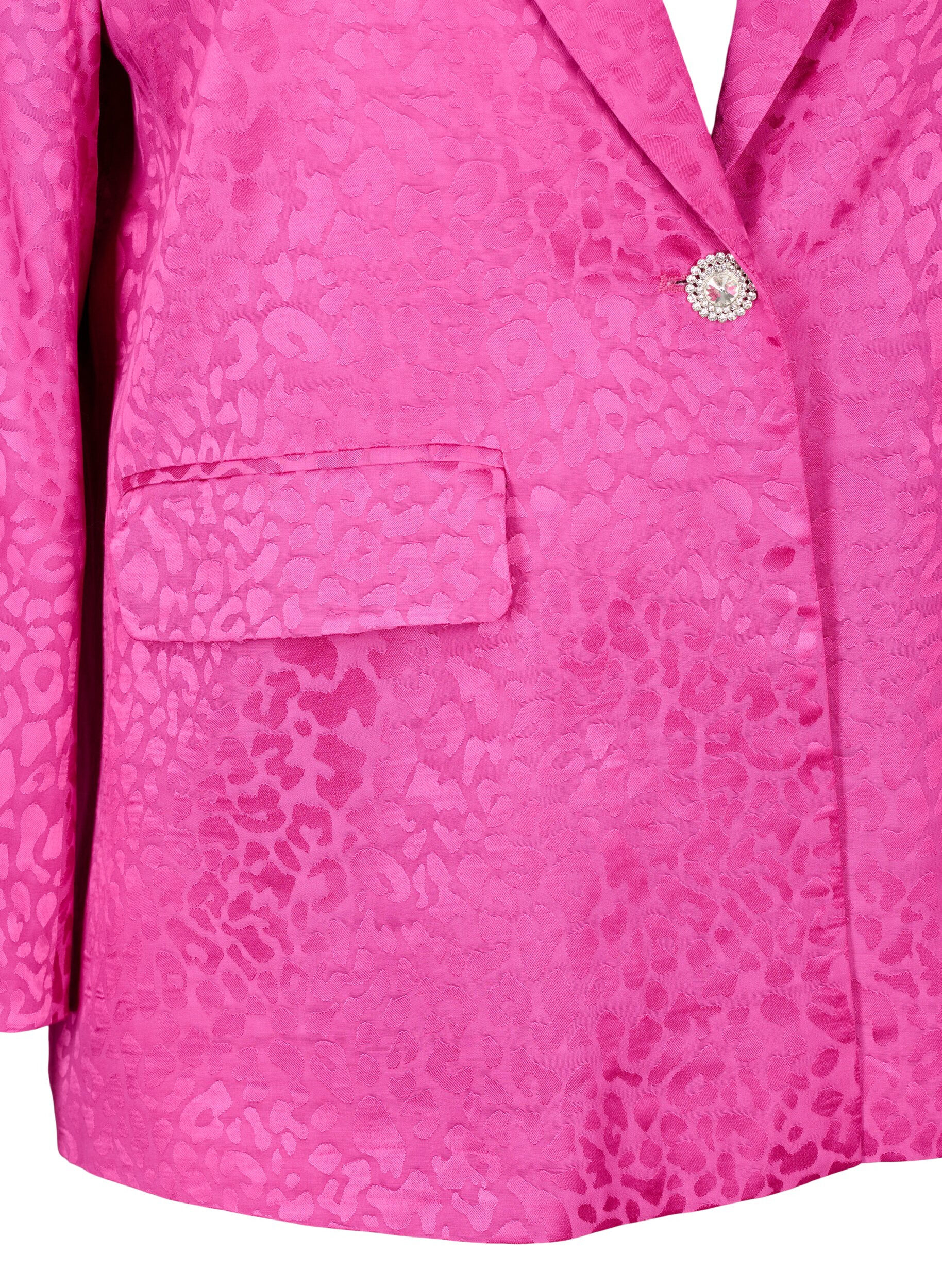 ZizziViskoosinen jacquard-bleiseri s&auml;vy s&auml;vyyn, Rose Violet, Packshot image number 2