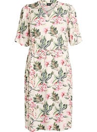 Midimekko printill&auml; ja solmittavalla vy&ouml;ll&auml;, Vanilja