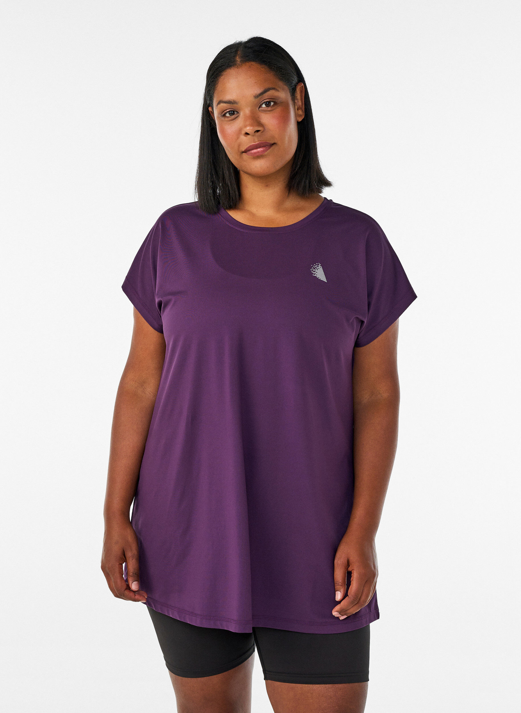 ZizziPitk&auml; treeni-T-paita, Violetti, Model image number 0