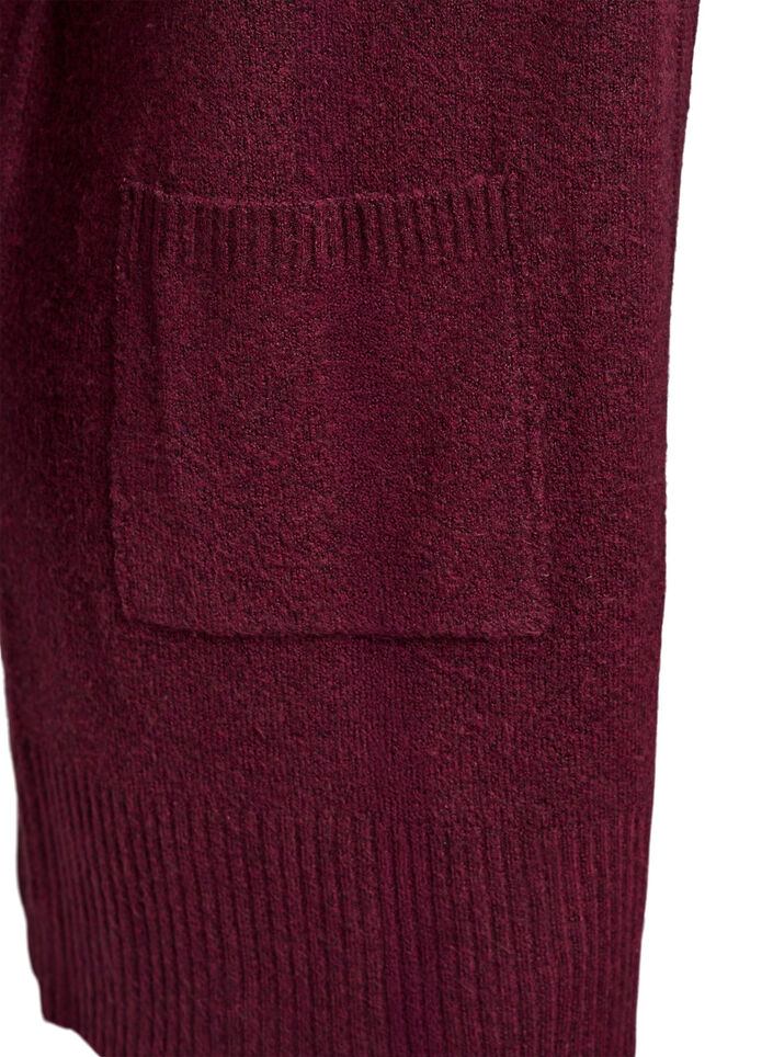 Joustinneuletakki taskuilla, Tumma Bordeaux, Packshot image number 2