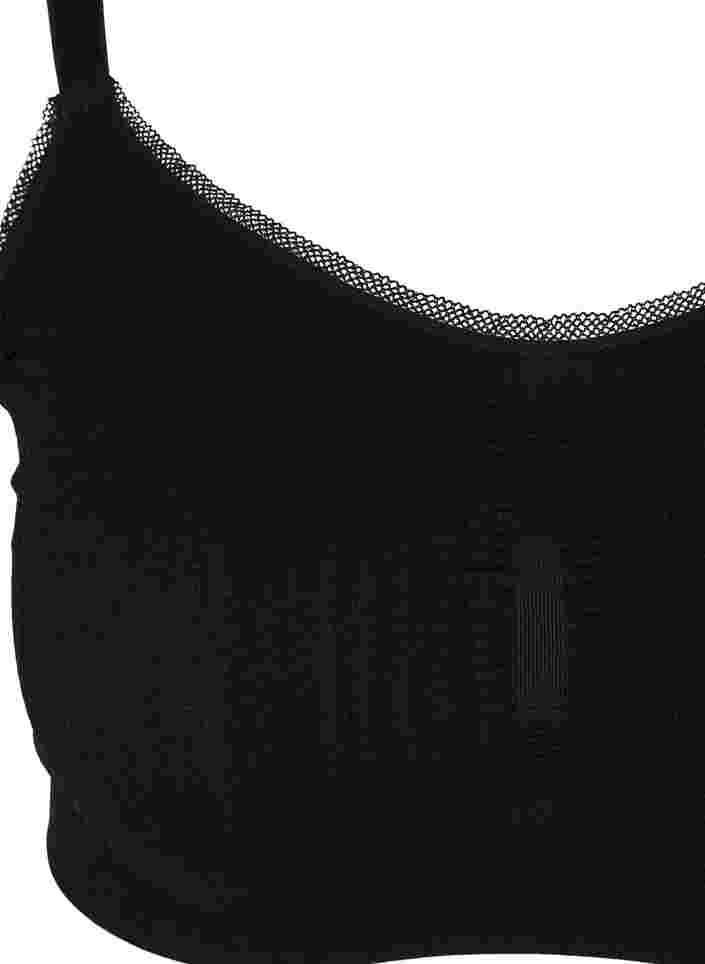Pehmeät rintaliivit pienellä pitsireunuksella , Black, Packshot image number 2